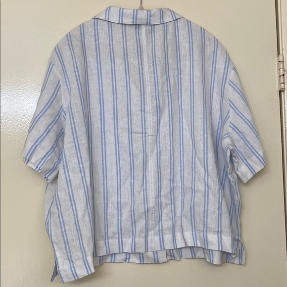 Buffalo David Bitton Blue and White Striped Button-Up - Picture 4 of 4